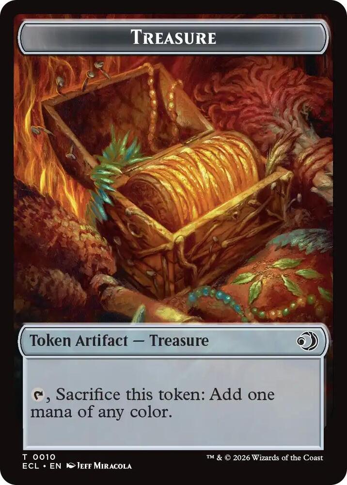 Treasure Copy Double Sided Token 10 // 1 (Commander: Lorwyn Eclipsed)  | Good Games Modbury