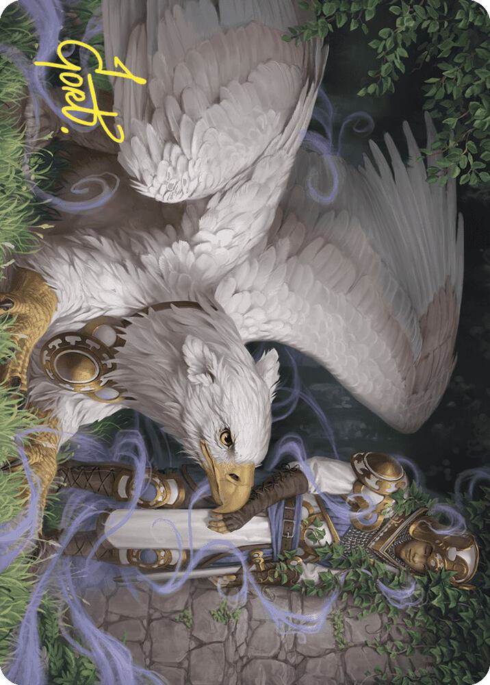 Dutiful Griffin Art Card Gold Stamped Signature 3 (Art Series: Wilds of Eldraine)  | Good Games Modbury