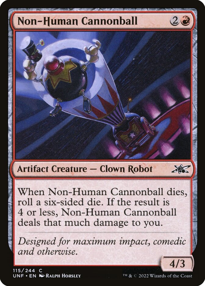 Non-Human Cannonball 115/244 (Unfinity)  - Foil | Good Games Modbury
