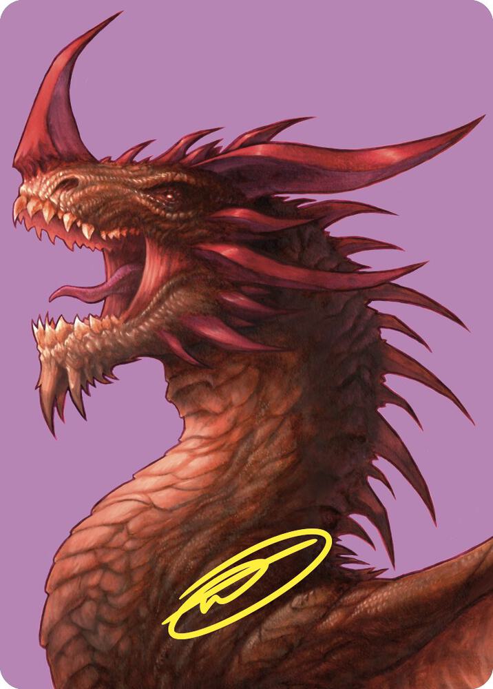 The Ur Dragon Art Card Gold Stamped Signature 61 (Art Series: Commander Masters)  | Good Games Modbury