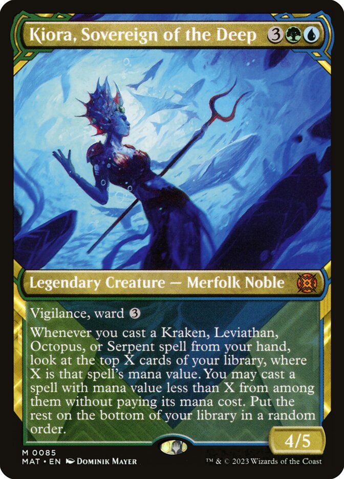 Kiora, Sovereign of the Deep 85/50 (March of the Machine: The Aftermath)  - Showcase Foil | Good Games Modbury