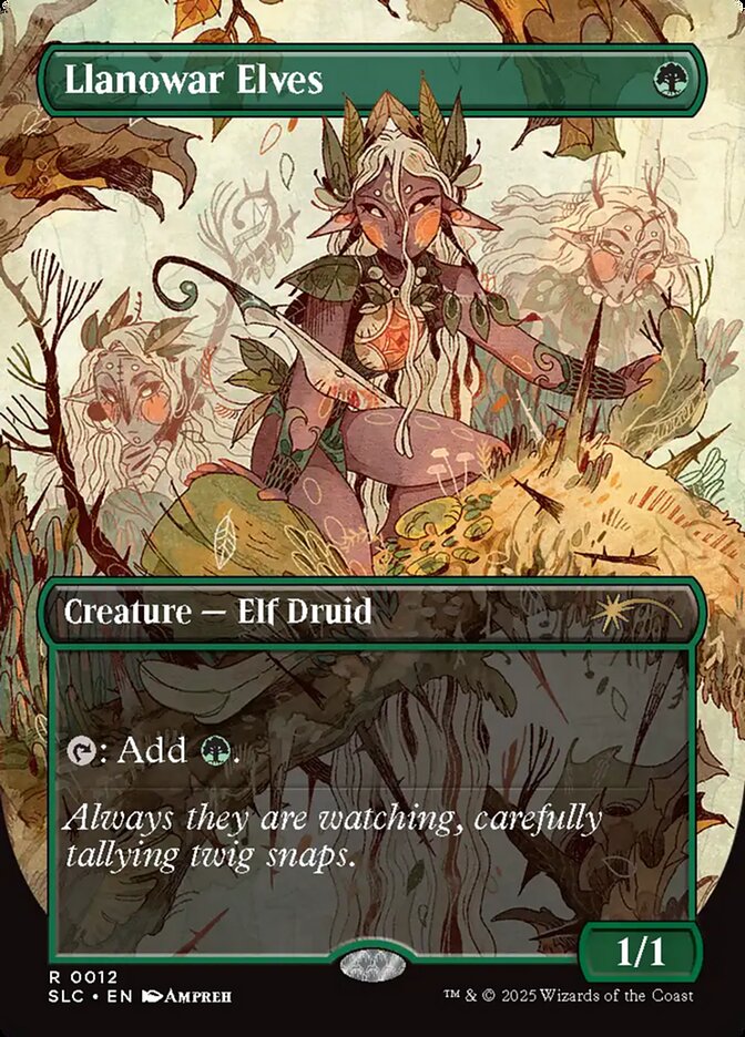 Llanowar Elves 12/84 (Secret Lair Countdown Kit)  - Borderless | Good Games Modbury