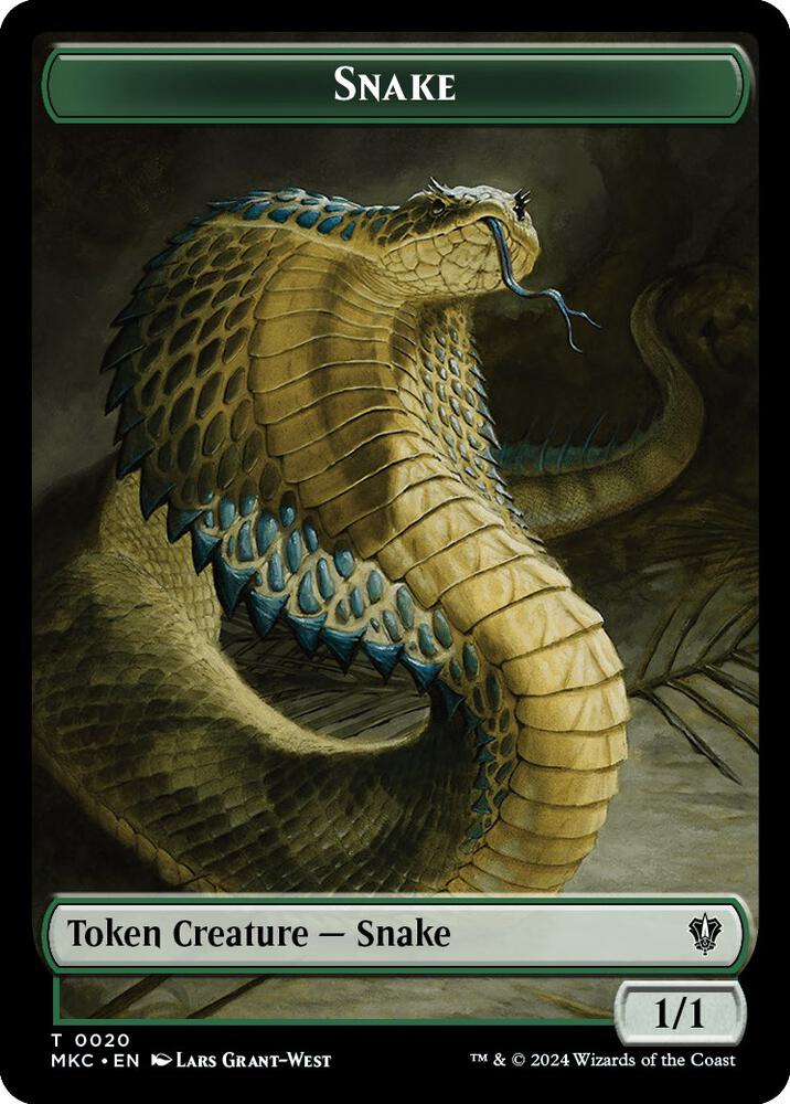 Snake Morph Double Sided Token 20 // 30 (Commander: Murders at Karlov Manor)  | Good Games Modbury