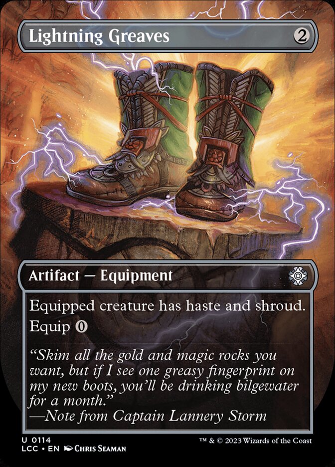 Lightning Greaves 114/370 (Commander: The Lost Caverns of Ixalan)  - Borderless | Good Games Modbury