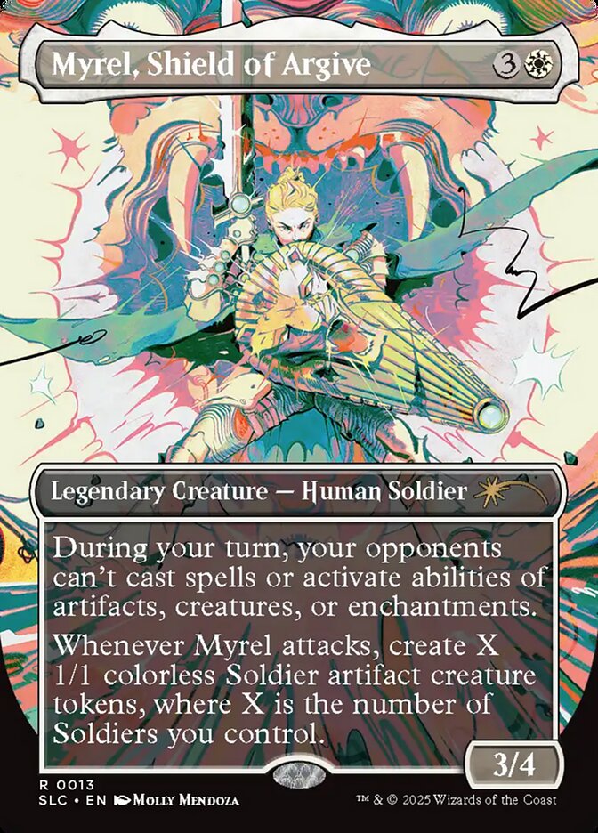Myrel, Shield of Argive 13 (Secret Lair Countdown Kit)  - Borderless Foil | Good Games Modbury