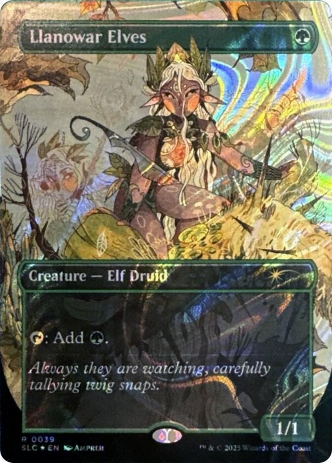 Llanowar Elves 39/84 (Secret Lair Countdown Kit)  - Borderless Halo Foil | Good Games Modbury