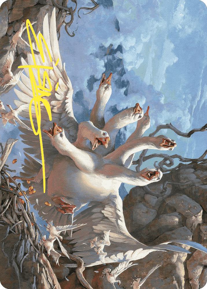 The Goose Mother Art Card Gold Stamped Signature 29 (Art Series: Wilds of Eldraine)  | Good Games Modbury