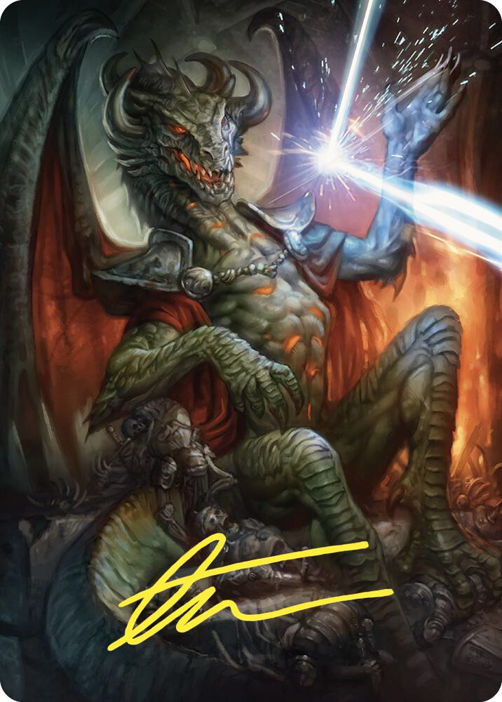 Deflecting Swat Art Card Gold Stamped Signature 66 (Art Series: Commander Masters)  | Good Games Modbury