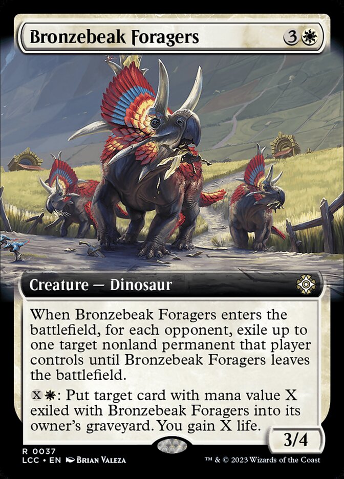 Bronzebeak Foragers 37 (Commander: The Lost Caverns of Ixalan)  - Extended Art | Good Games Modbury