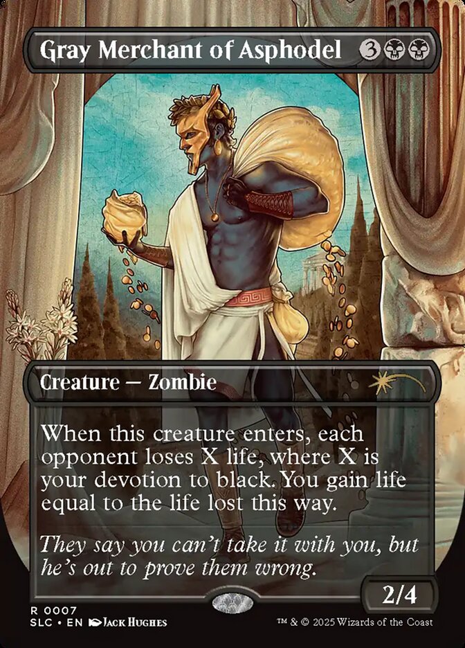 Gray Merchant of Asphodel 7 (Secret Lair Countdown Kit)  - Borderless Foil | Good Games Modbury