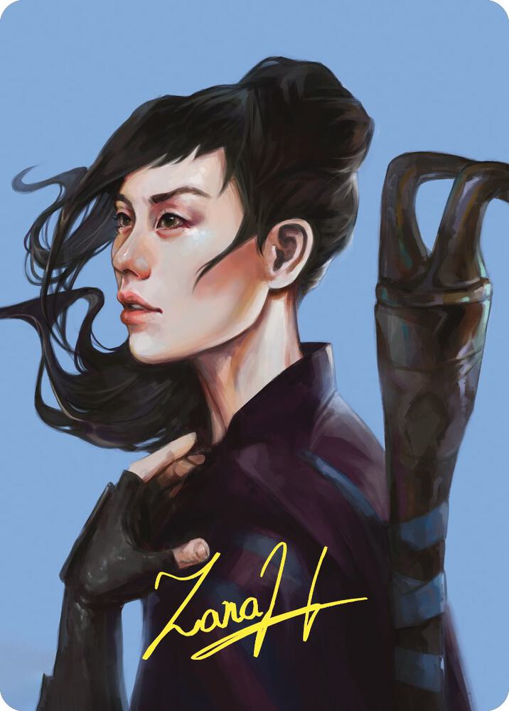 Yuriko the Tigers Shadow Art Card Gold Stamped Signature 62 (Art Series: Commander Masters)  | Good Games Modbury