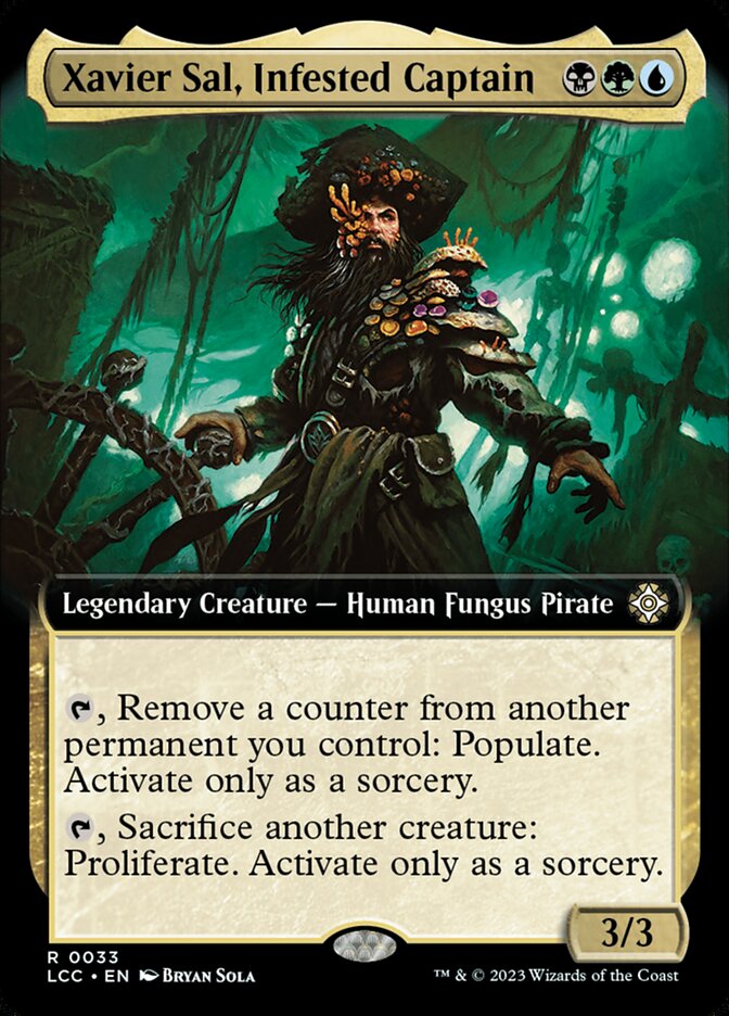 Xavier Sal, Infested Captain 33/370 (Commander: The Lost Caverns of Ixalan)  - Extended Art Foil | Good Games Modbury