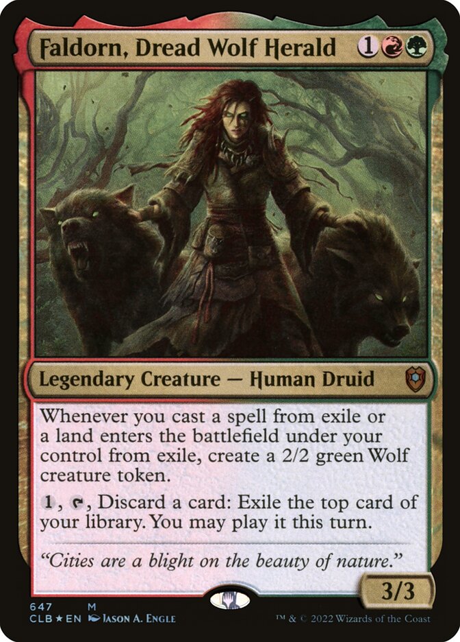 Faldorn Dread Wolf Herald 647 (Commander Legends: Battle for Baldur's Gate)  - Foil | Good Games Modbury