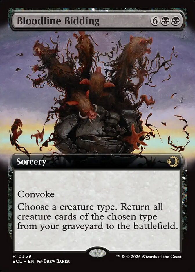 Bloodline Bidding  359 (Lorwyn Eclipsed)  - Extended Art Foil | Good Games Modbury