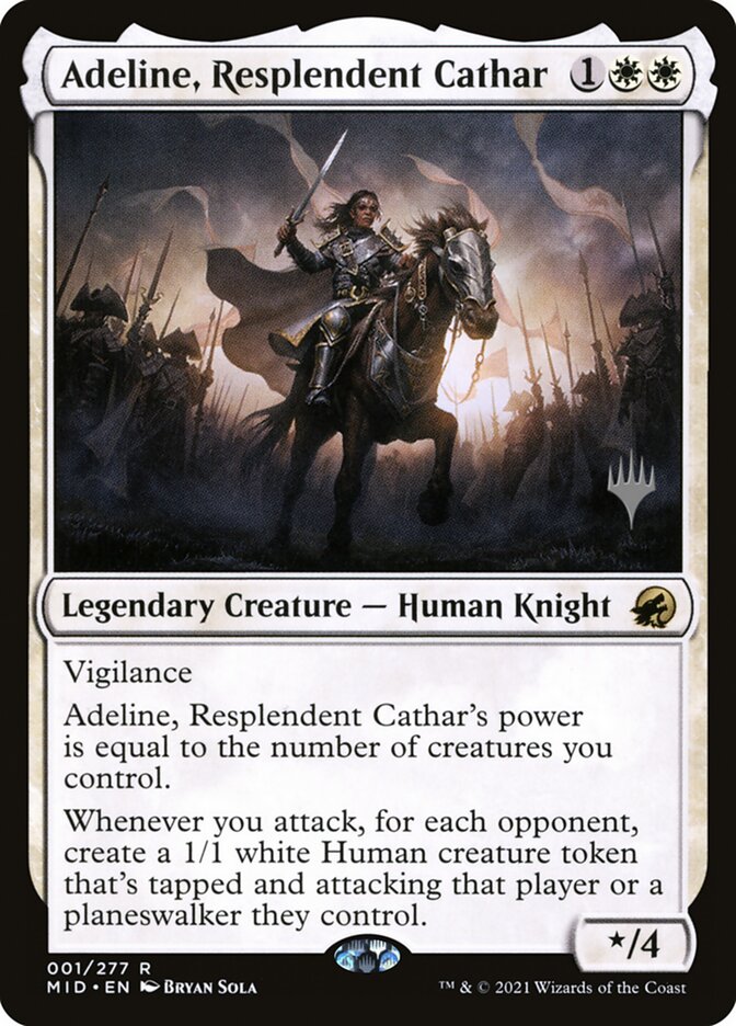 Adeline, Resplendent Cathar 1p/171 (Promo Pack: Innistrad: Midnight Hunt)  - Foil | Good Games Modbury