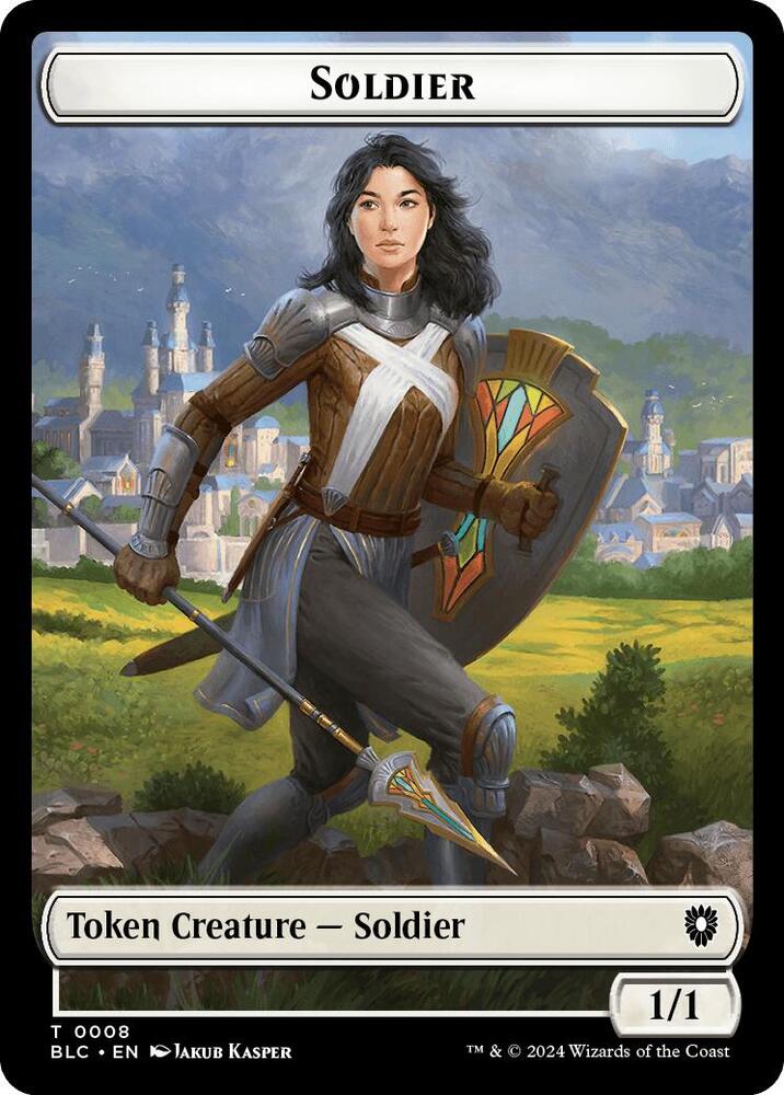 Soldier Citizen Double Sided Token 8 // 33 (Commander: Bloomburrow)  | Good Games Modbury