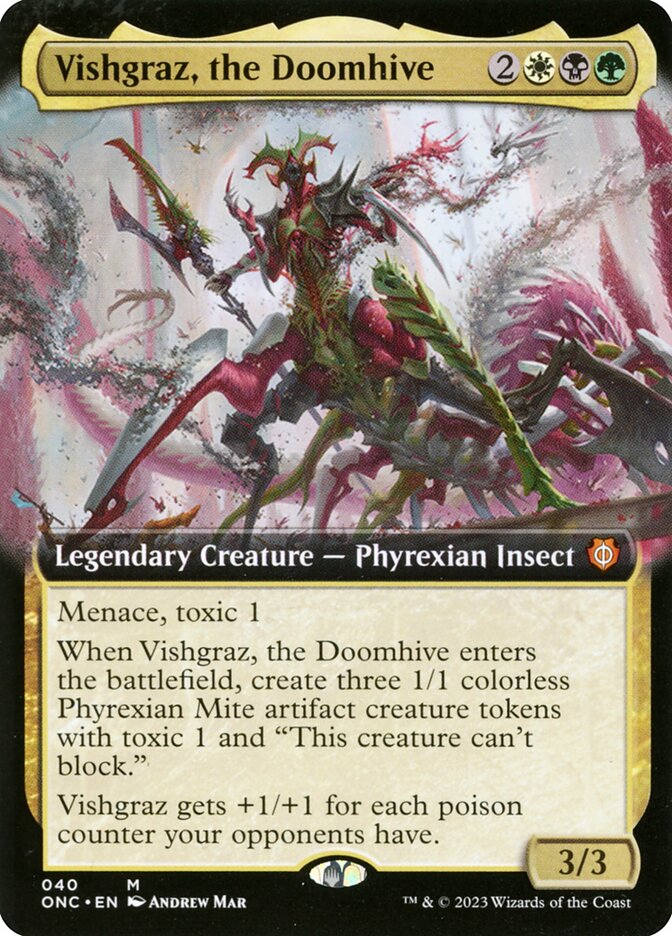 Vishgraz, the Doomhive 40/28 (Commander: Phyrexia: All Will Be One)  - Extended Art Foil | Good Games Modbury