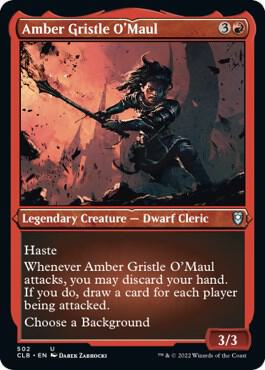 Amber Gristle O'Maul 502 (Commander Legends: Battle for Baldur's Gate)  - Etched Foil | Good Games Modbury