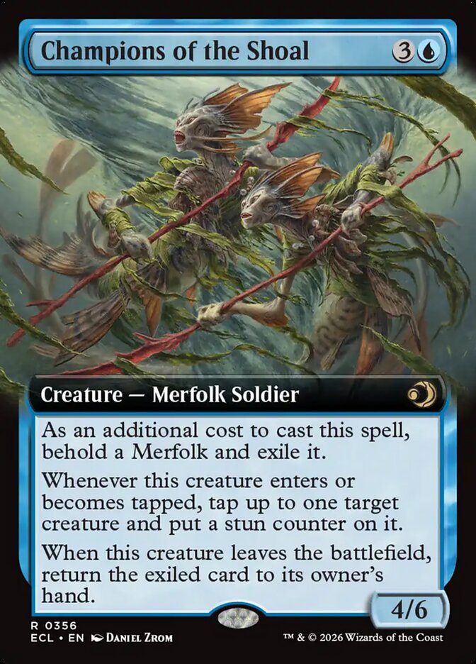 Champions of the Shoal 356 (Lorwyn Eclipsed)  - Extended Art Foil | Good Games Modbury