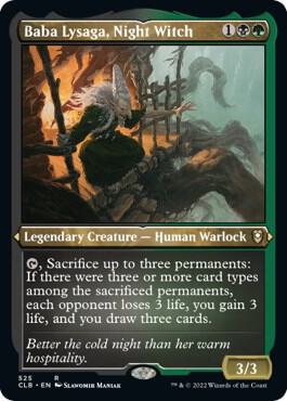 Baba Lysaga Night Witch Foil Etched 525 (Commander Legends: Battle for Baldur's Gate)  - Foil | Good Games Modbury