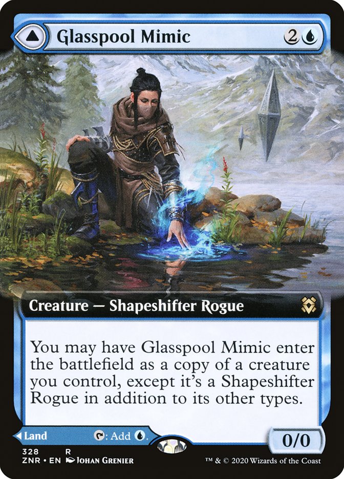 Glasspool Mimic // Glasspool Shore 328/280 (Zendikar Rising)  - Extended Art | Good Games Modbury