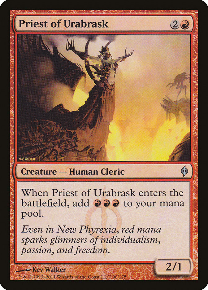Priest of Urabrask 90/175 (New Phyrexia)  - Foil | Good Games Modbury