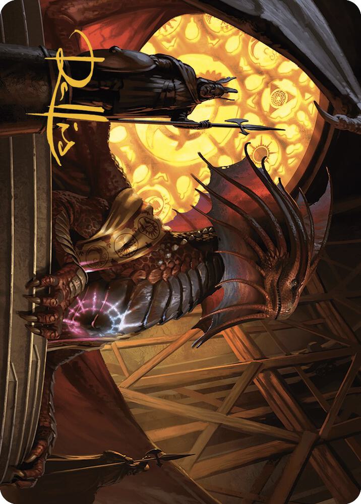 Niv Mizzet Guildpact Art Card 21 49 Gold Stamped Signature 21 (Art Series: Murders at Karlov Manor)  | Good Games Modbury
