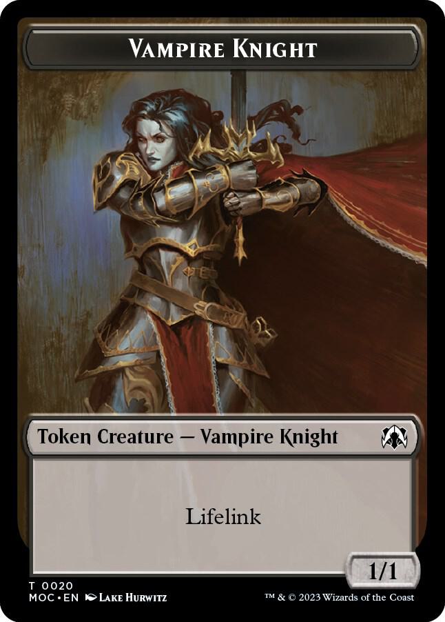 Vampire Knight Soldier Double sided Token 20 // 8 (Commander: March of the Machine)  | Good Games Modbury