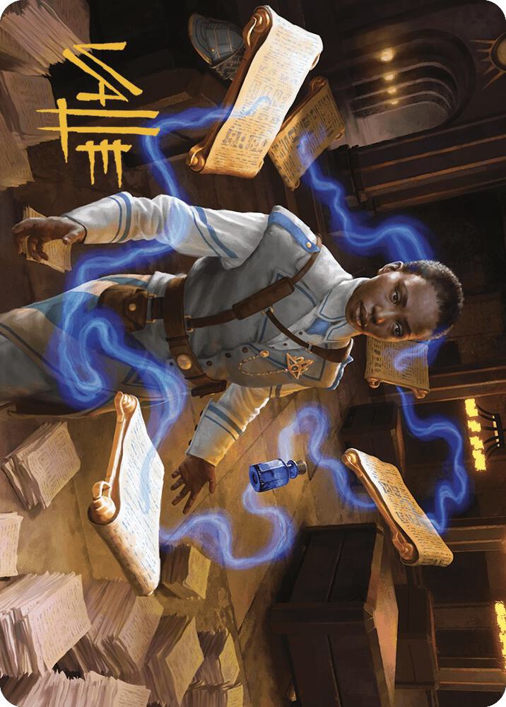 Case File Auditor Art Card Gold Stamped Signature 3 (Art Series: Murders at Karlov Manor)  | Good Games Modbury