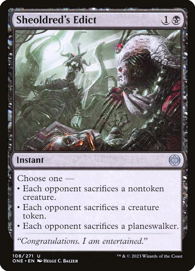 Sheoldred's Edict 108 (Phyrexia: All Will Be One)  | Good Games Modbury