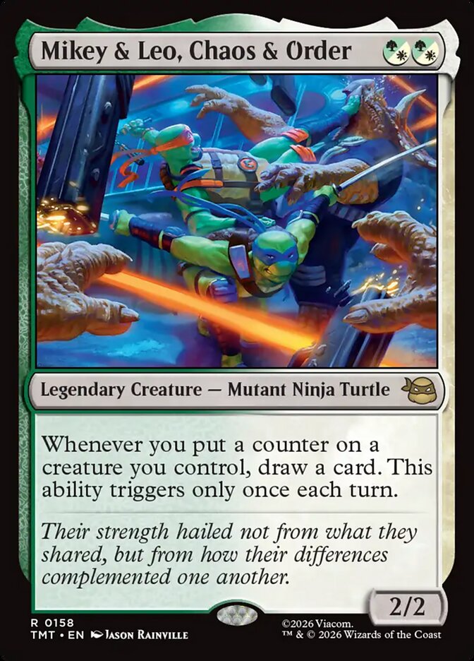 Mikey and Leo, Chaos and Order 158/190 (Teenage Mutant Ninja Turtles)  - Foil | Good Games Modbury
