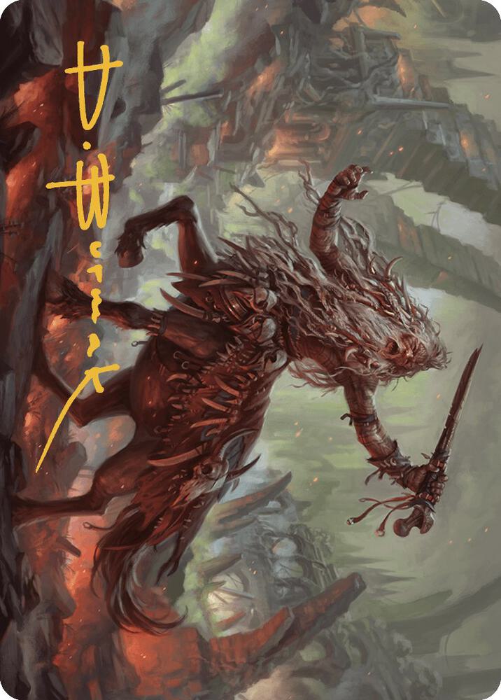 Yarus Roar of the Old Gods Art Card 24 49 Gold Stamped Signature 24 (Art Series: Murders at Karlov Manor)  | Good Games Modbury