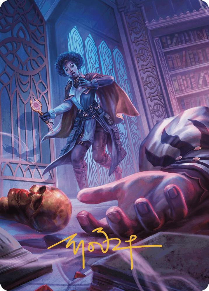 Deadly Complication Art Card Gold Stamped Signature 33 (Art Series: Murders at Karlov Manor)  | Good Games Modbury