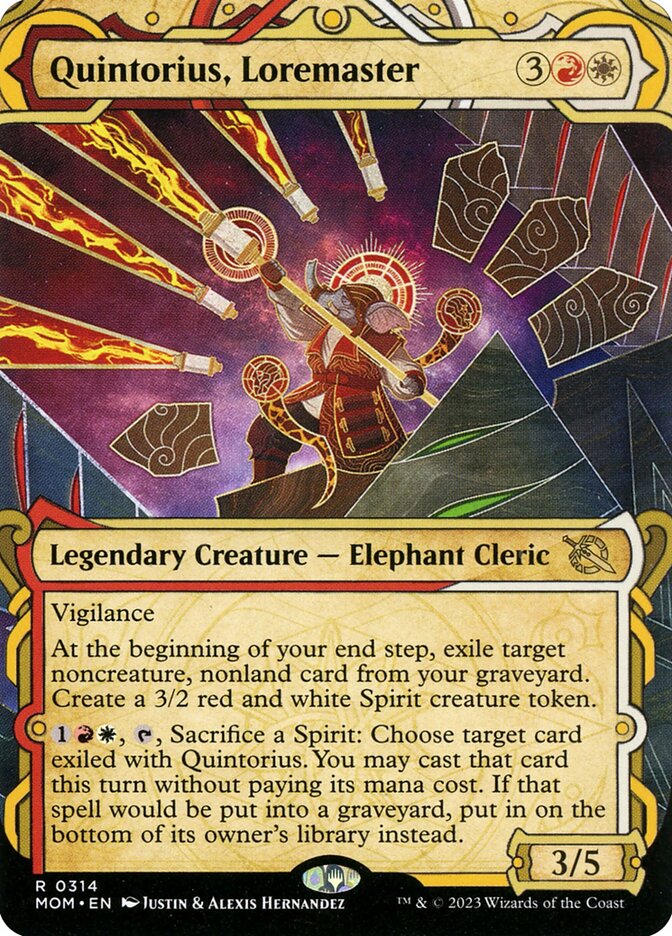 Quintorius, Loremaster 314/291 (March of the Machine)  - Showcase Foil | Good Games Modbury