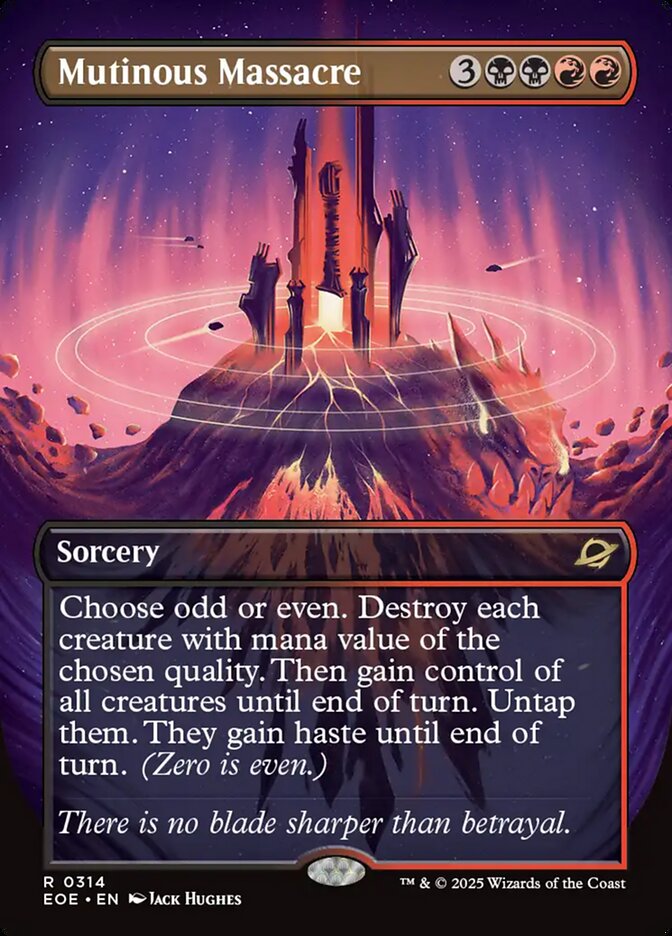 Mutinous Massacre 314/276 (Edge of Eternities)  - Borderless Foil | Good Games Modbury