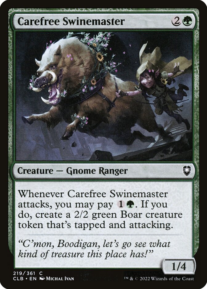 Carefree Swinemaster 219/361 (Commander Legends: Battle for Baldur's Gate)  - Foil | Good Games Modbury