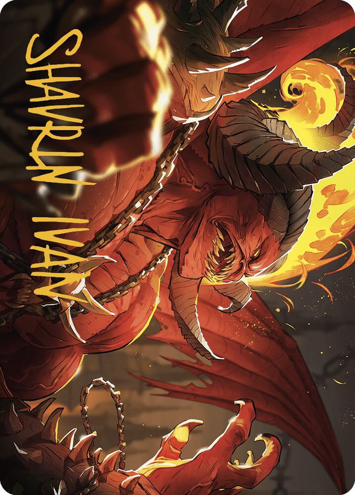 Rakdos Patron of Chaos Art Card 45 49 Gold Stamped Signature 45 (Art Series: Murders at Karlov Manor)  | Good Games Modbury