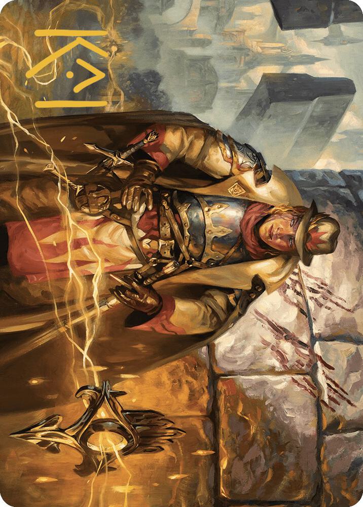 Tenth District Hero Art Card Gold Stamped Signature 4 (Art Series: Murders at Karlov Manor)  | Good Games Modbury
