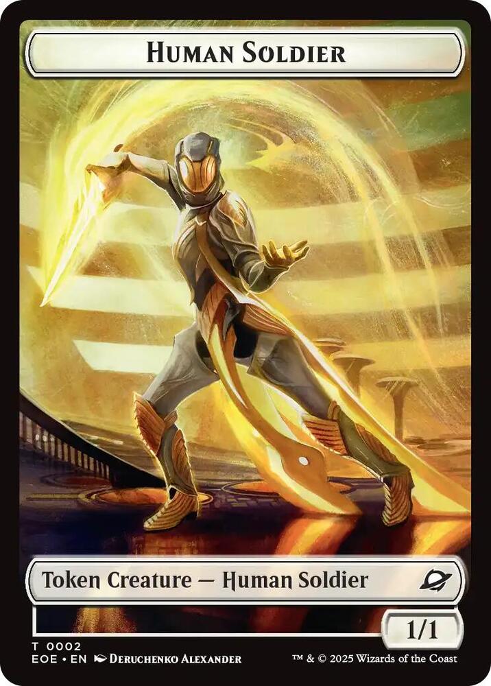 Human Soldier Lander Double Sided Token 2 // 8 (Edge of Eternities)  | Good Games Modbury
