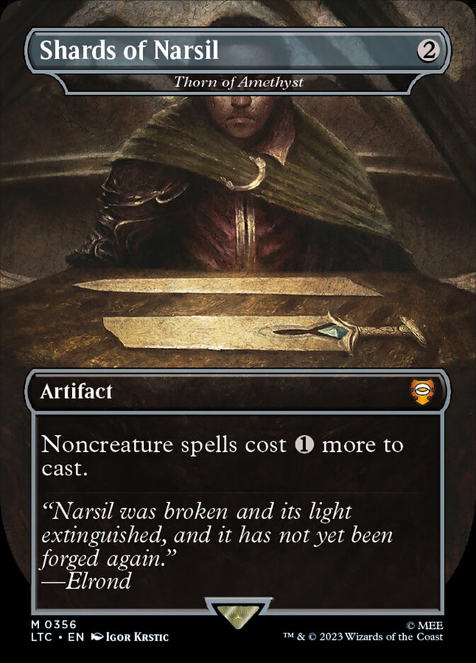 Shards of Narsil - Thorn of Amethyst 356 (Commander: The Lord of the Rings: Tales of Middle-earth)  - Borderless | Good Games Modbury