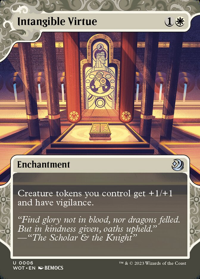 Intangible Virtue 6 (Wilds of Eldraine: Enchanting Tales)  - Showcase Foil | Good Games Modbury