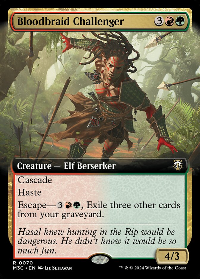 Bloodbraid Challenger 70/411 (Commander: Modern Horizons 3)  - Extended Art | Good Games Modbury