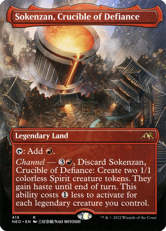 Sokenzan, Crucible of Defiance 415 (Kamigawa: Neon Dynasty)  - Borderless Foil | Good Games Modbury