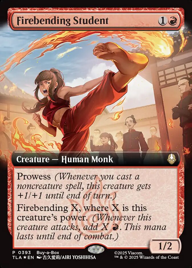 Firebending Student Extended Art 393/286 (Buy-A-Box Promos)  - Foil | Good Games Modbury
