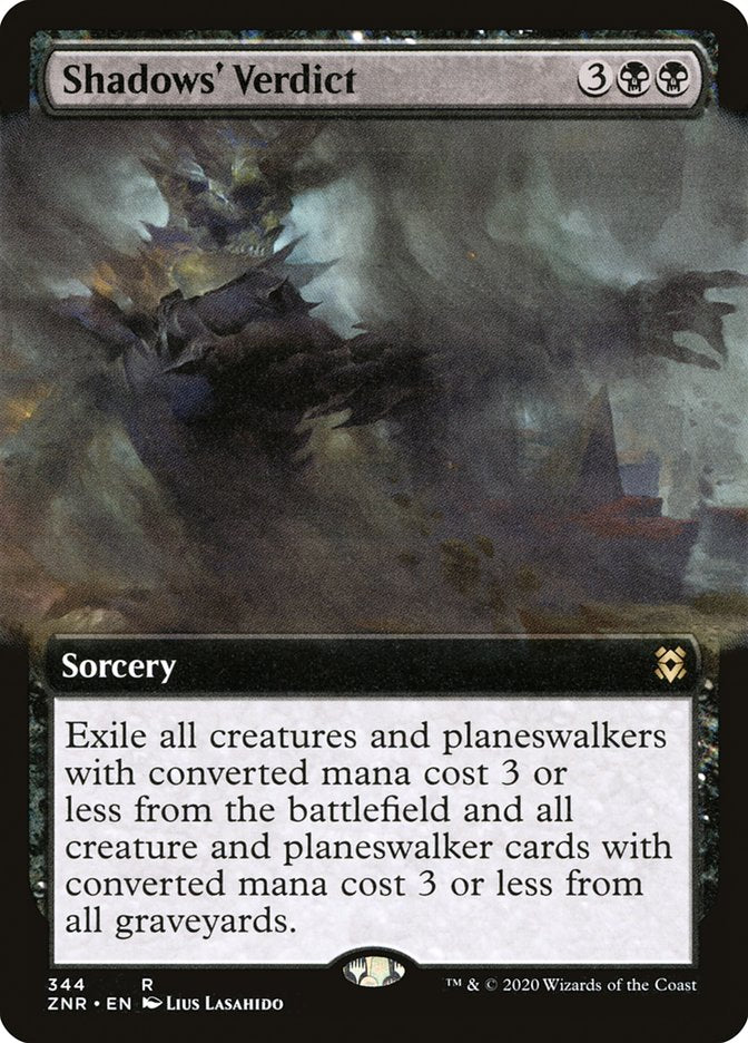 Shadows' Verdict 344/280 (Zendikar Rising)  - Extended Art | Good Games Modbury