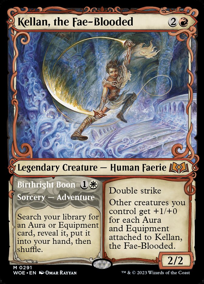 Kellan, the Fae-Blooded // Birthright Boon 291/276 (Wilds of Eldraine)  - Showcase | Good Games Modbury