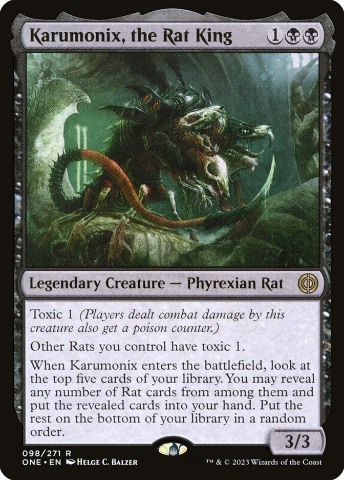 Karumonix, the Rat King 98 (Phyrexia: All Will Be One)  - Foil | Good Games Modbury