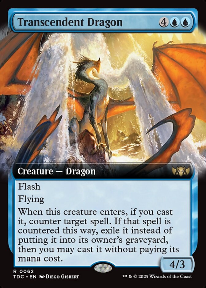 Transcendent Dragon 62 (Commander: Tarkir: Dragonstorm)  - Extended Art | Good Games Modbury