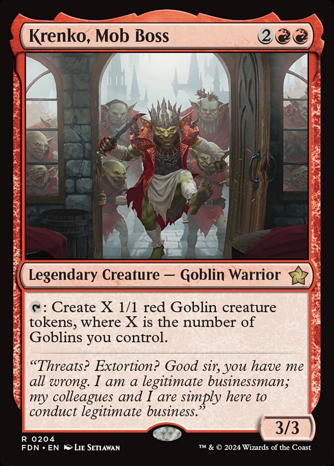 Krenko, Mob Boss 204/291 (Foundations)  - Foil | Good Games Modbury