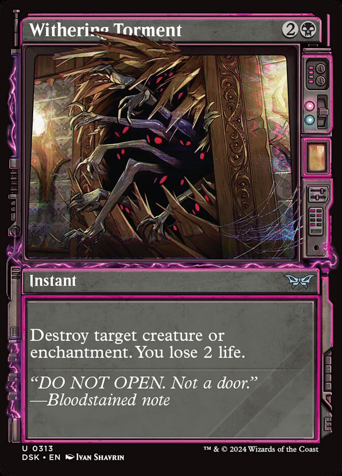 Withering Torment 313/286 (Duskmourn: House of Horror)  - Showcase Foil | Good Games Modbury